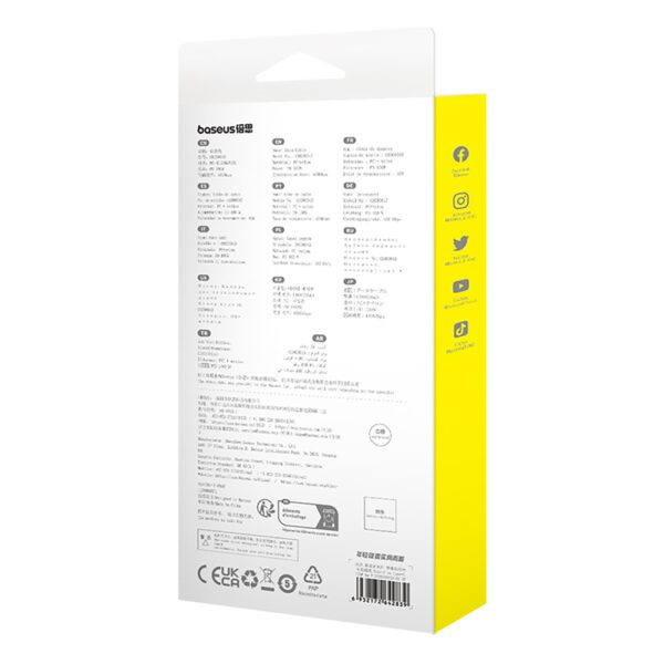 Baseus Explorer 100W USB-C - USB-C Cable with Intelligent Temperature Sensor 2m - Blueeng