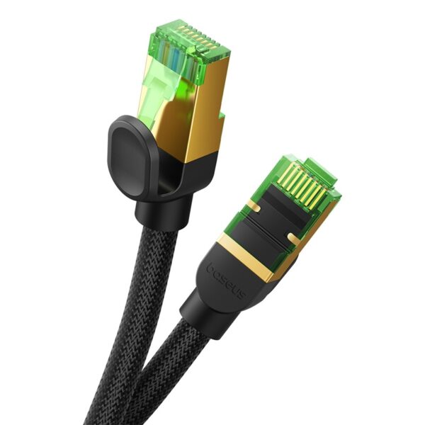 Baseus fast RJ45 cat. network cable. 8 40Gbps 20m braided blackeng