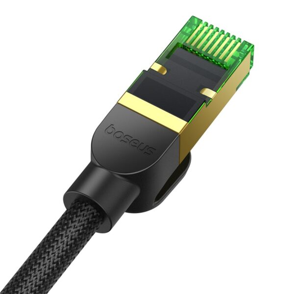 Baseus fast RJ45 cat. network cable. 8 40Gbps 20m braided blackeng
