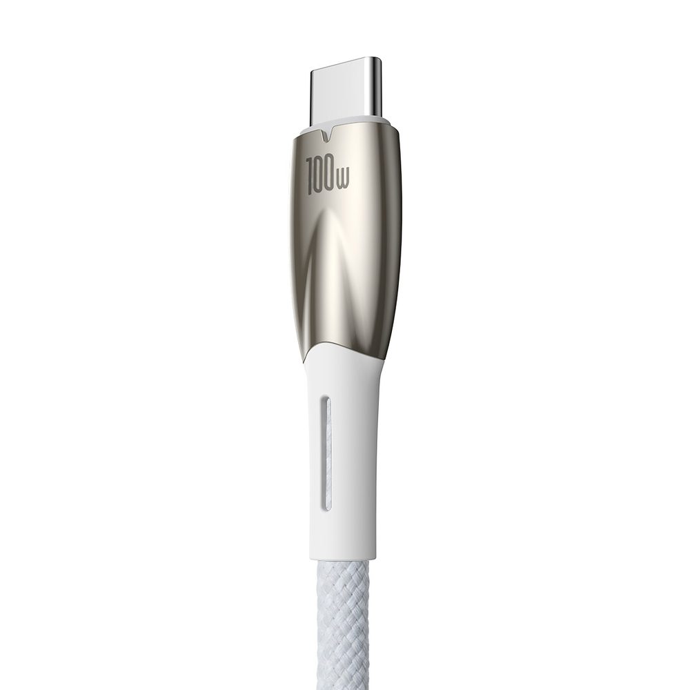 Baseus Glimmer Series fast charging cable USB-A - USB-C 100W 480Mbps 1m whiteeng