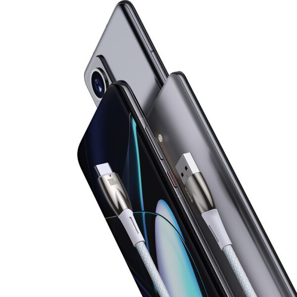 Baseus Glimmer Series fast charging cable USB-A - USB-C 100W 480Mbps 1m whiteeng