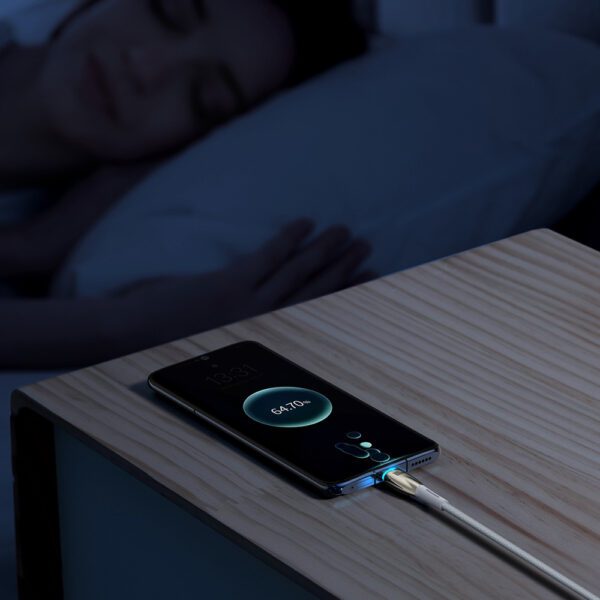 Baseus Glimmer Series fast charging cable USB-A - USB-C 100W 480Mbps 1m whiteeng