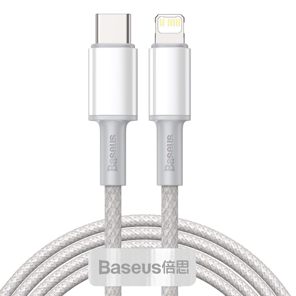 Baseus CATLGD-A02 Lightning - USB-C PD cable 20W 480Mb/s 2m - whiteeng