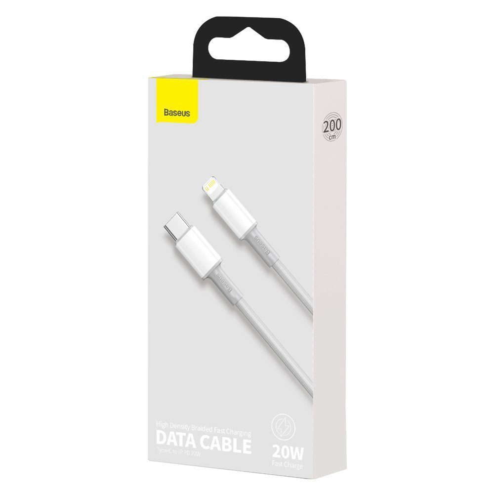 Baseus CATLGD-A02 Lightning - USB-C PD cable 20W 480Mb/s 2m - whiteeng
