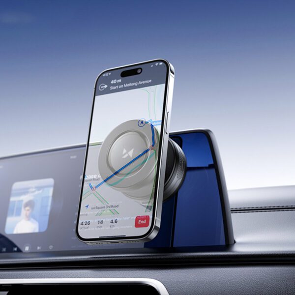 204286_5 Wozinsky WUSQ-01 Car Holder with Qi Charger Compatible with MagSafe - Blackeng