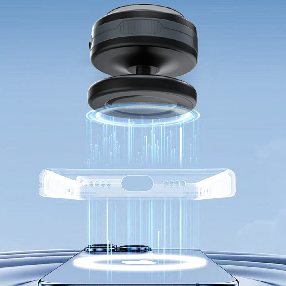 204286_8 Wozinsky WUSQ-01 Car Holder with Qi Charger Compatible with MagSafe - Blackeng