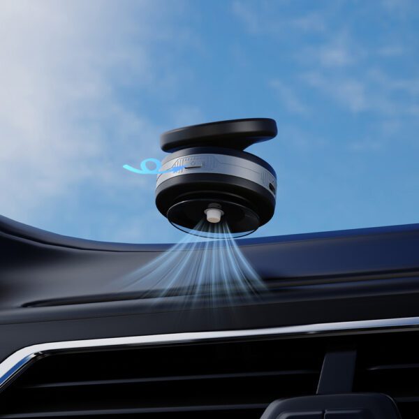 204286_9 Wozinsky WUSQ-01 Car Holder with Qi Charger Compatible with MagSafe - Blackeng