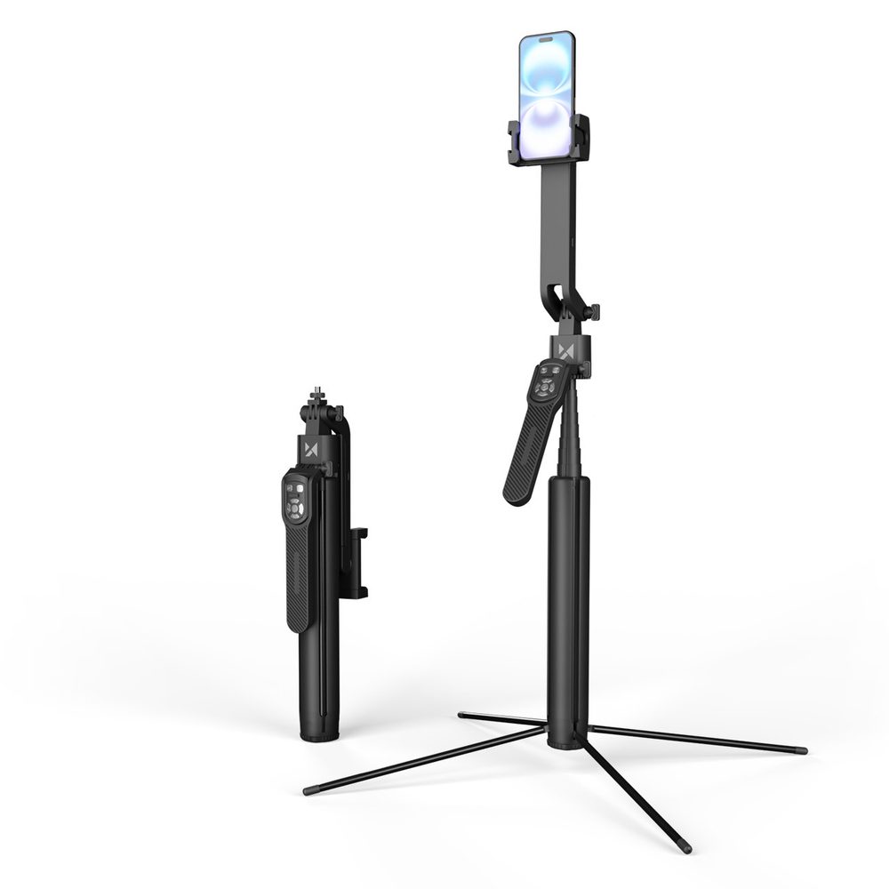 204287_10 Wozinsky WST-360YS Selfie Stick with Tripod Function with 360° AI Auto Face Tracking Gesture Control - Blackeng