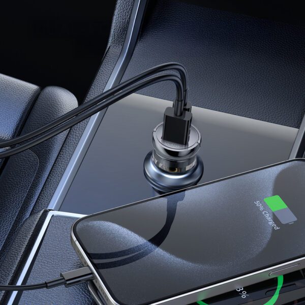 Wozinsky 65W Car Charger USB-C PD 65W / USB-A 45W QC 3.0 - Blackeng