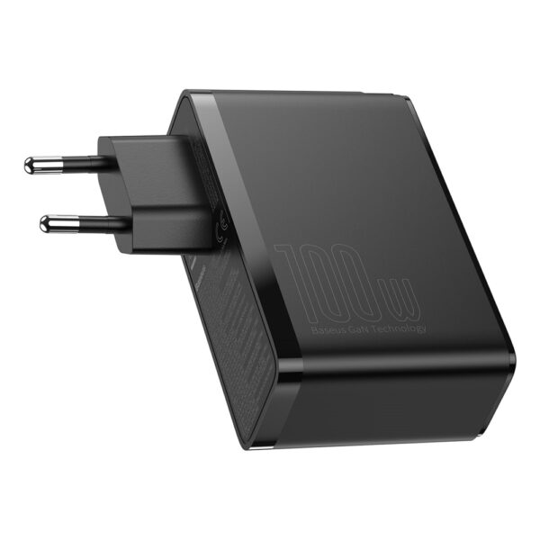 Baseus wall charger GaN2 Pro PD 100W 2x USB-C 2x USB black