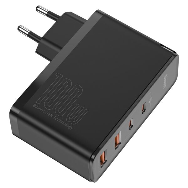 Baseus wall charger GaN2 Pro PD 100W 2x USB-C 2x USB black