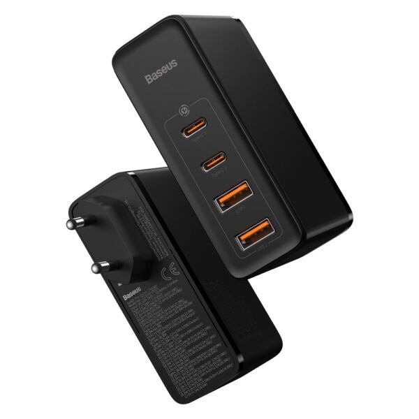 Baseus wall charger GaN2 Pro PD 100W 2x USB-C 2x USB black