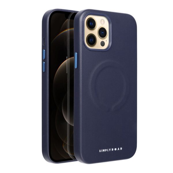 ROAR case LEATHER MAG compatible with MagSafe for IPHONE 12 Pro Max navy