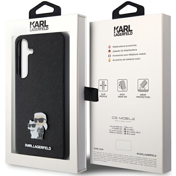 Karl Lagerfeld case for Samsung Galaxy S24 KLHCS24SPSAKCMPK black HC SAFFIANO KC PIN