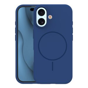 Silicone Thin Mag case for iPhone 17 6,3" dark blue