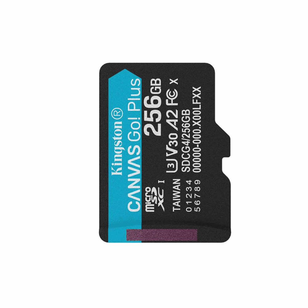 Kingston memory card 256GB SDXC Canvas Go Plus Gen4 200MB/s C10 UHS-I U3 V30