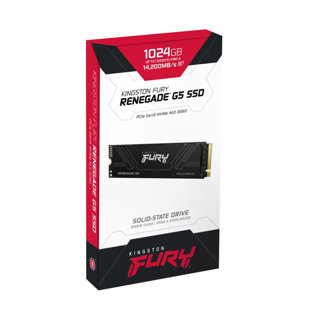 Kingston disc SSD 1024GB Kingston FURY Renegade G5 PCIe 5.0 M.2 NVMe SSD