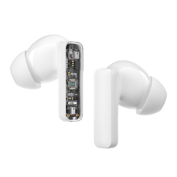 BWOO Bluetooth earphones BW40 TWS ANC with LCD display white