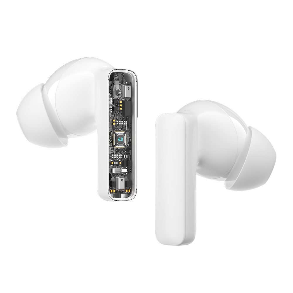 BWOO Bluetooth earphones BW40 TWS ANC with LCD display white