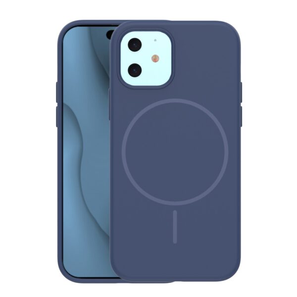Silicone Thin Mag case for iPhone 12 / 12 Pro 6,1" dark blue