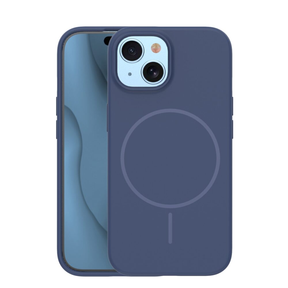 Silicone Thin Mag case for iPhone 13 6,1" dark blue