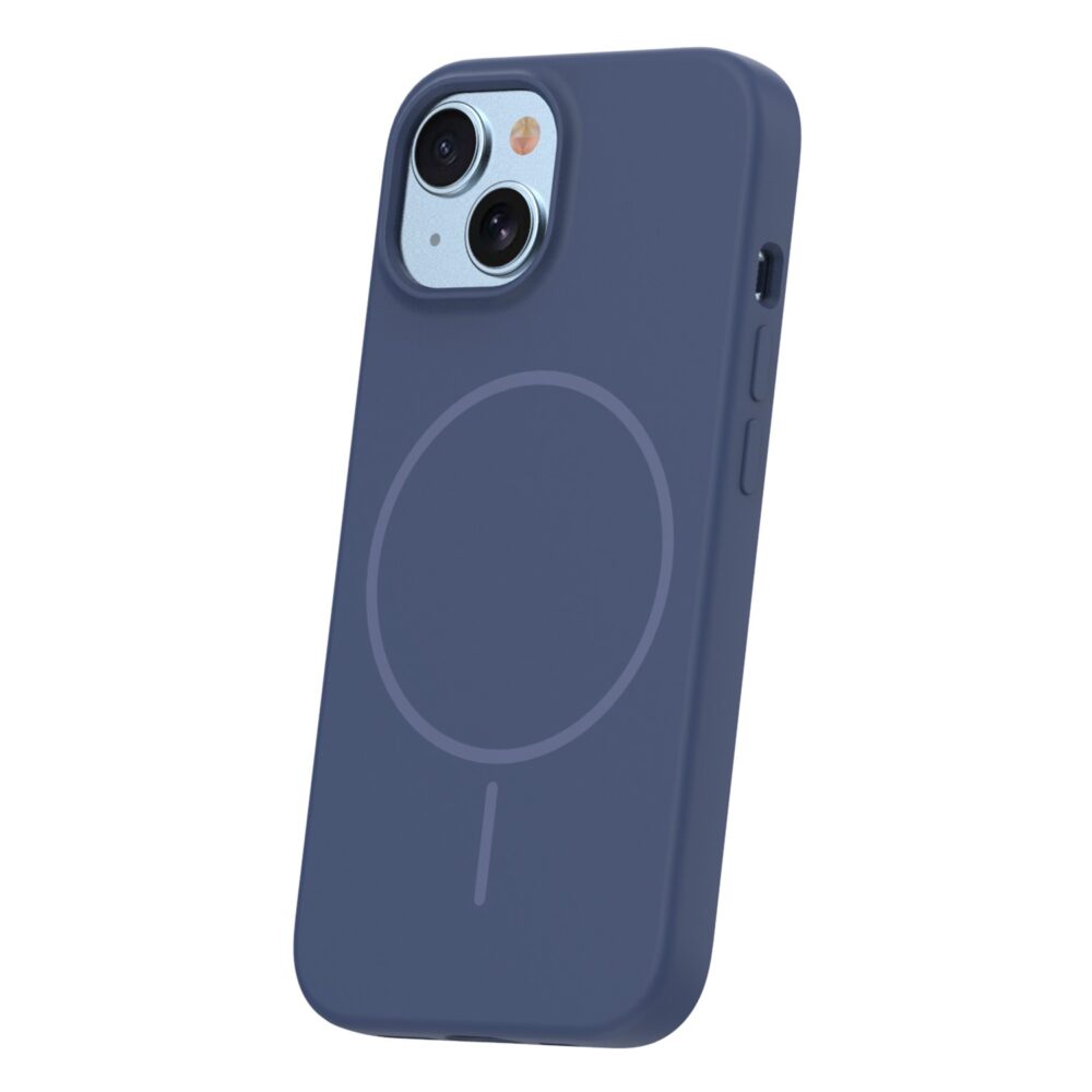 Silicone Thin Mag case for iPhone 14 6,1" dark blue