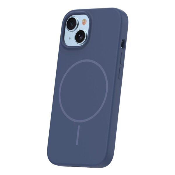 Silicone Thin Mag case for iPhone 14 6,1" dark blue