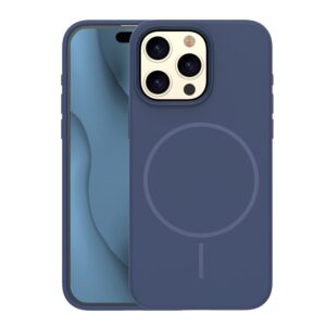 Silicone Thin Mag case for iPhone 15 Pro Max 6,7" dark blue
