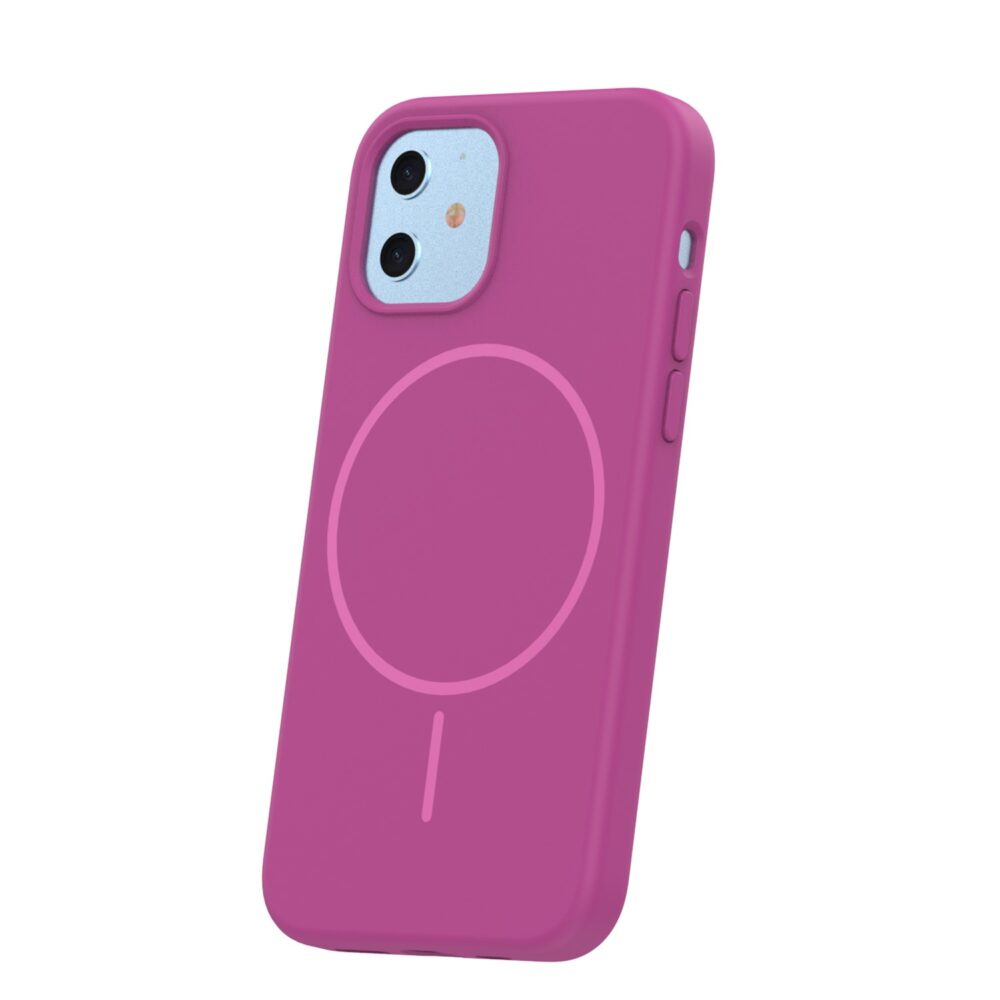 Silicone Thin Mag case for iPhone 12 / 12 Pro 6,1" fuschia