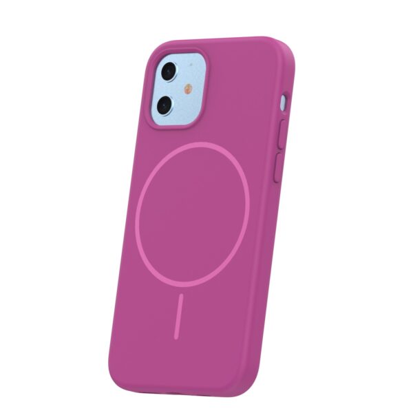 Silicone Thin Mag case for iPhone 12 / 12 Pro 6,1" fuschia