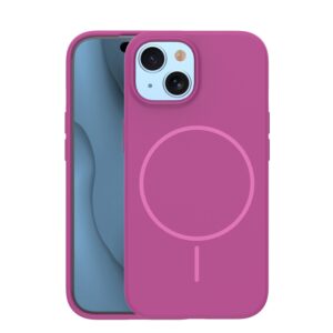 Silicone Thin Mag case for iPhone 13 6,1" fuschia