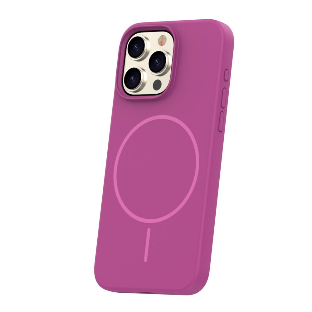 Silicone Thin Mag case for iPhone 15 Pro Max 6,7" fuschia