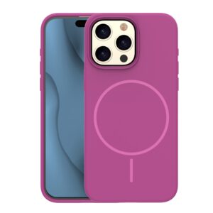 Silicone Thin Mag case for iPhone 16 Pro Max 6,9" fuschia