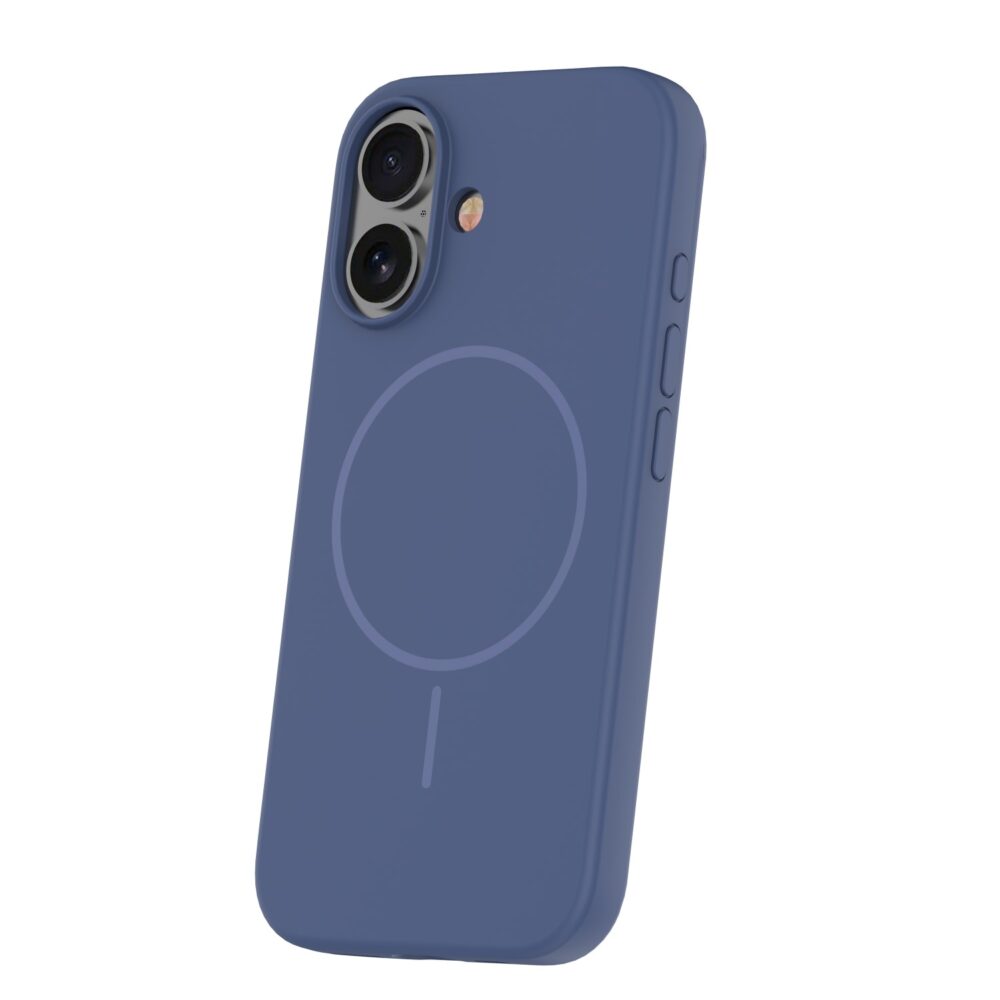 Silicone Thin Mag case for iPhone 16 6,1" dark blue