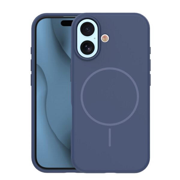 Silicone Thin Mag case for iPhone 17 6,3" dark blue