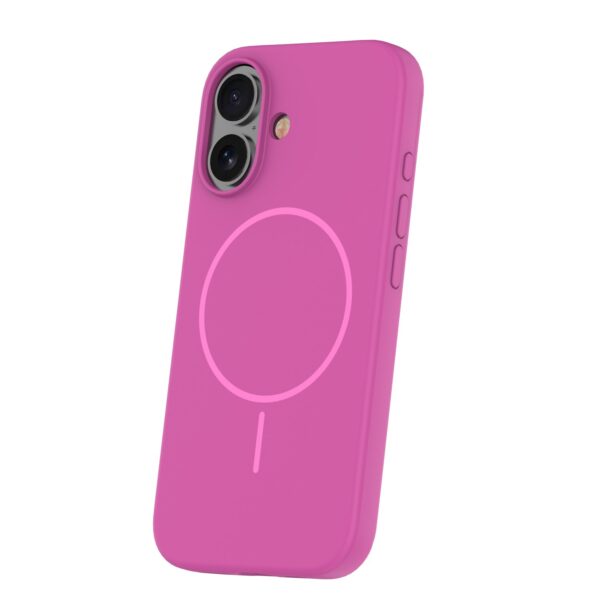 Silicone Thin Mag case for iPhone 16 6,1" fuschia