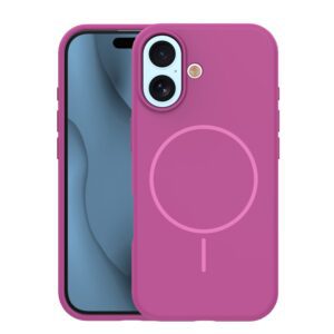 Silicone Thin Mag case for iPhone 17 6,3" fuschia