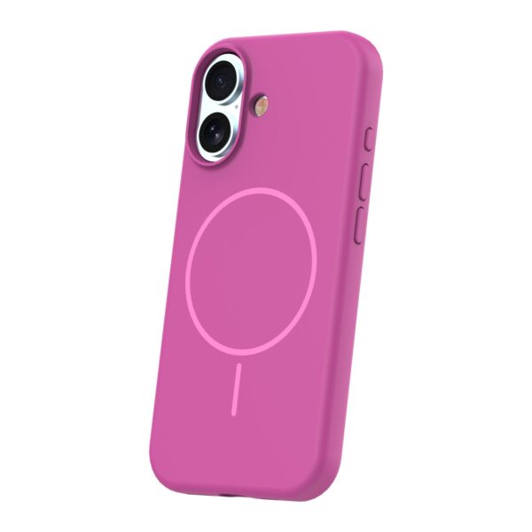 Silicone Thin Mag case for iPhone 17 6,3" fuschia