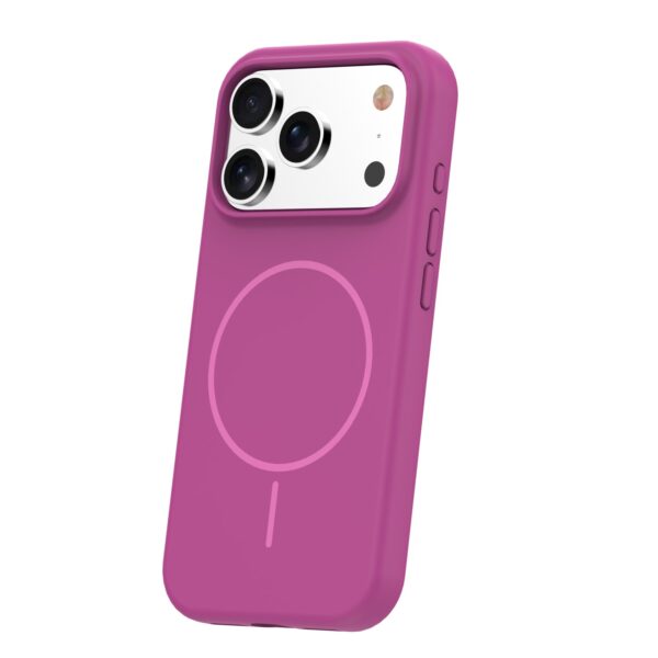 Silicone Thin Mag case for iPhone 17 Pro 6,3" fuschia