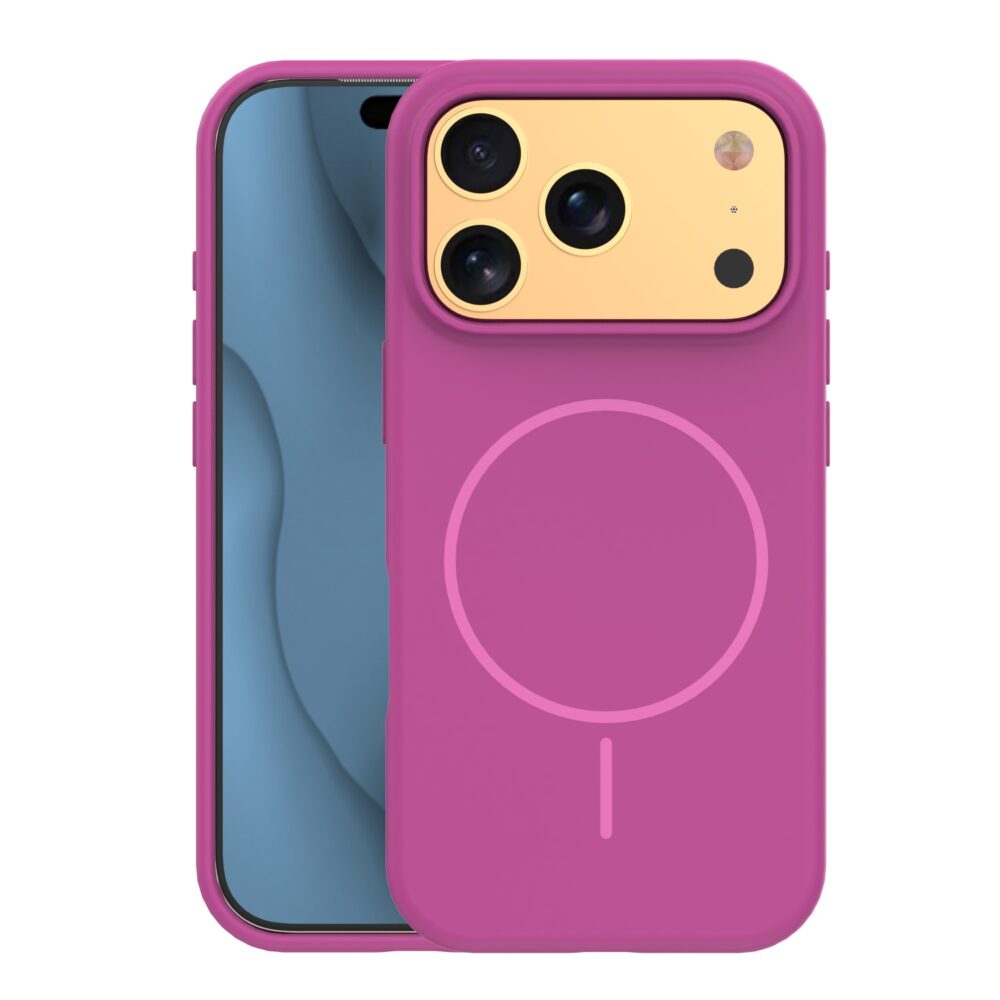 Silicone Thin Mag case for iPhone 17 Pro Max 6,9" fuschia
