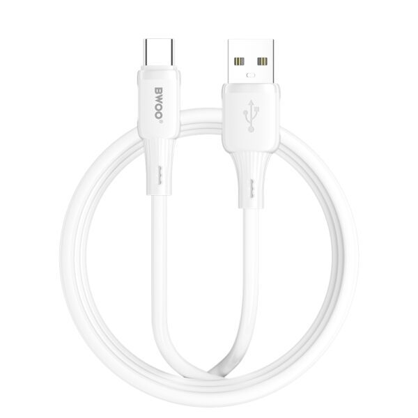 BWOO 3A silicone cable X329C USB-C 3A 1m white