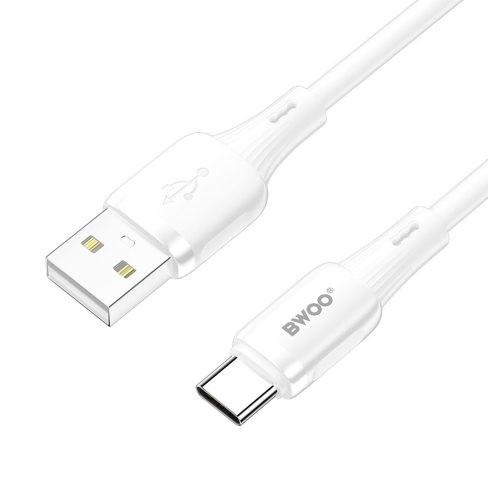 BWOO 3A silicone cable X329C USB-C 3A 1m white
