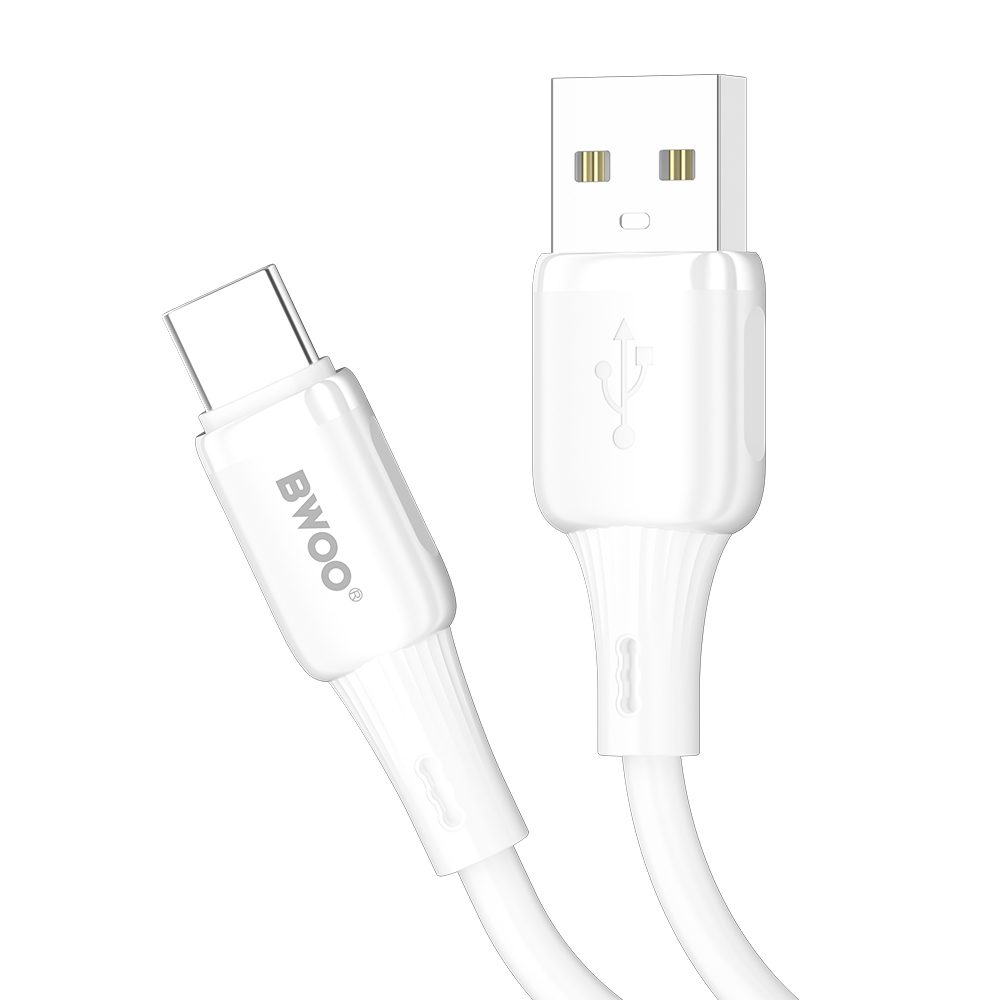 BWOO 3A silicone cable X329C USB-C 3A 1m white