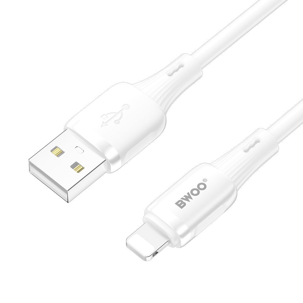 BWOO 3A silicone cable X329L USB-C - Lightning 3A 1m white