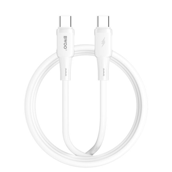 BWOO silicone cable X329CC 65W USB-C 1m white