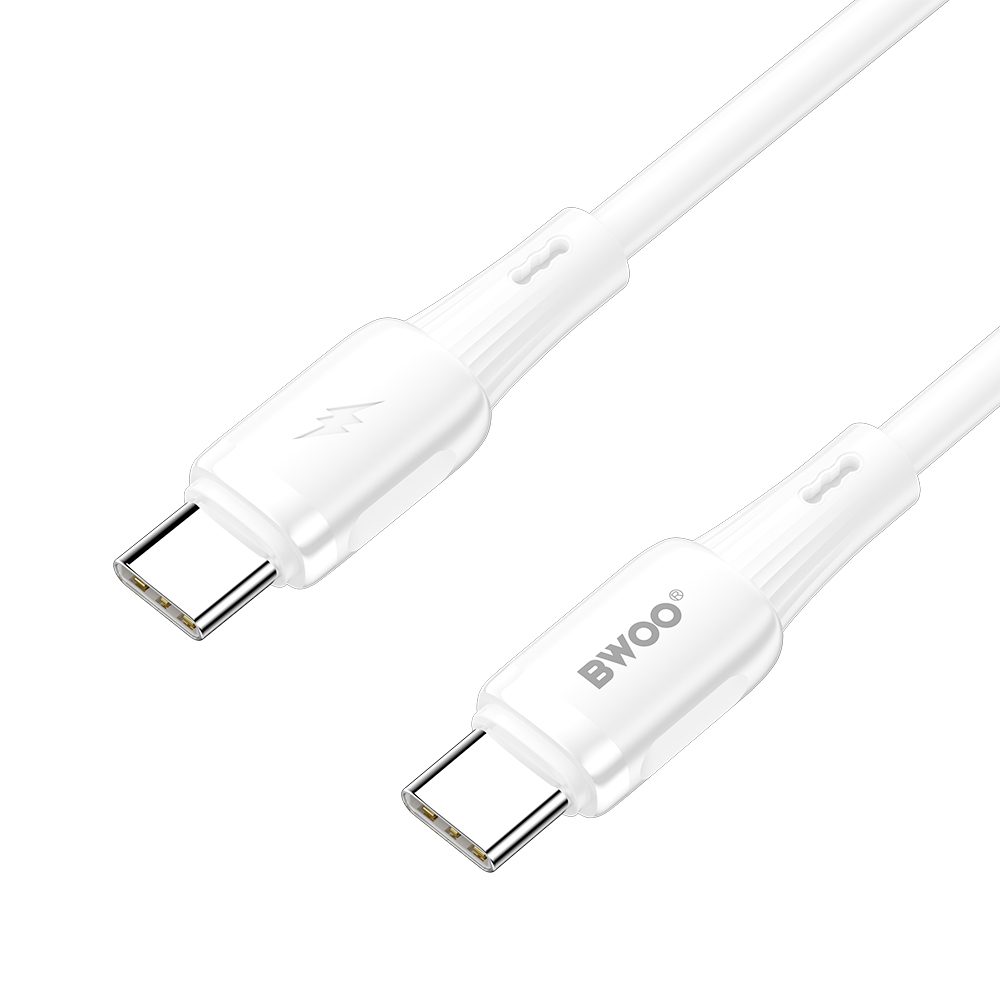 BWOO silicone cable X329CC 65W USB-C 1m white