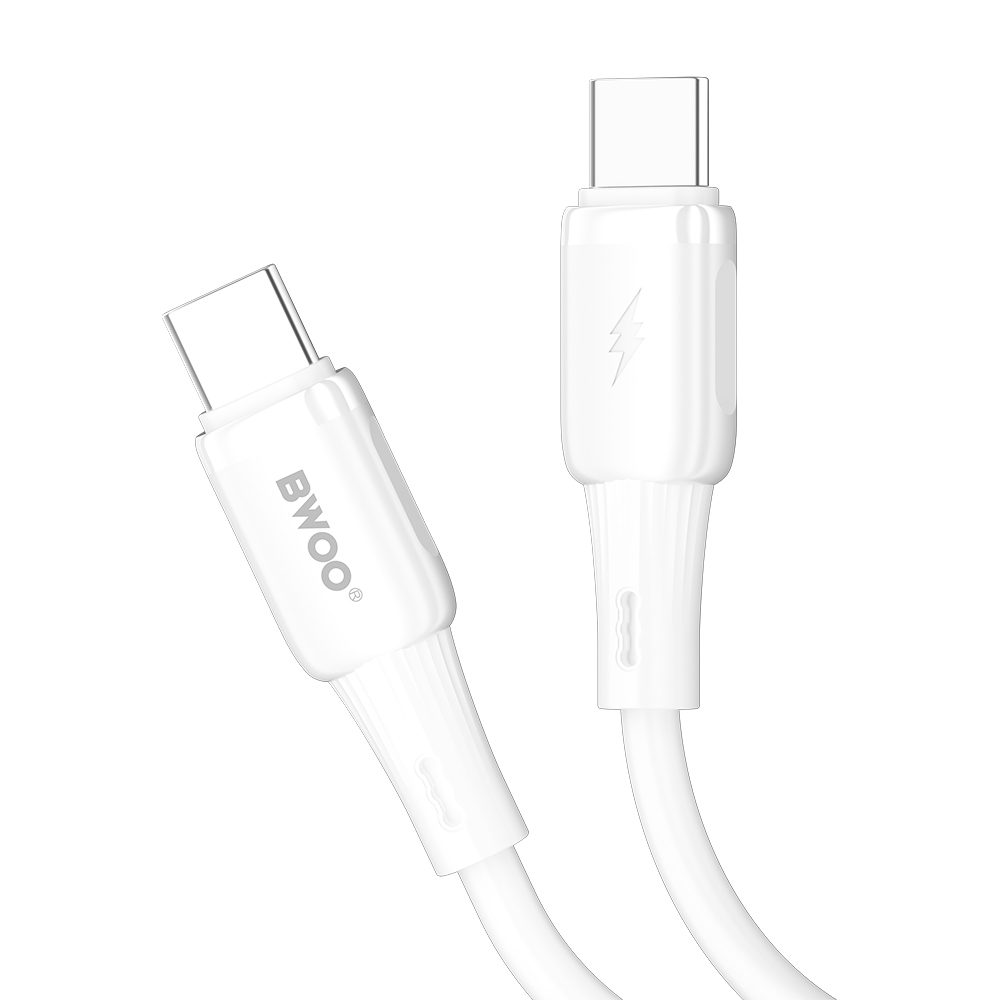 BWOO silicone cable X329CC 65W USB-C 1m white