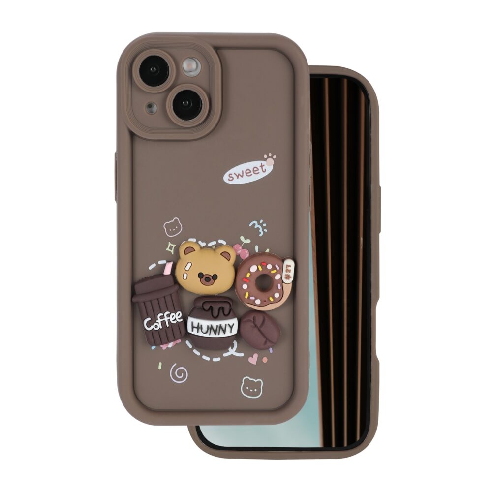 Ultra Trendy 3D case for iPhone 14 6,1" Coffee