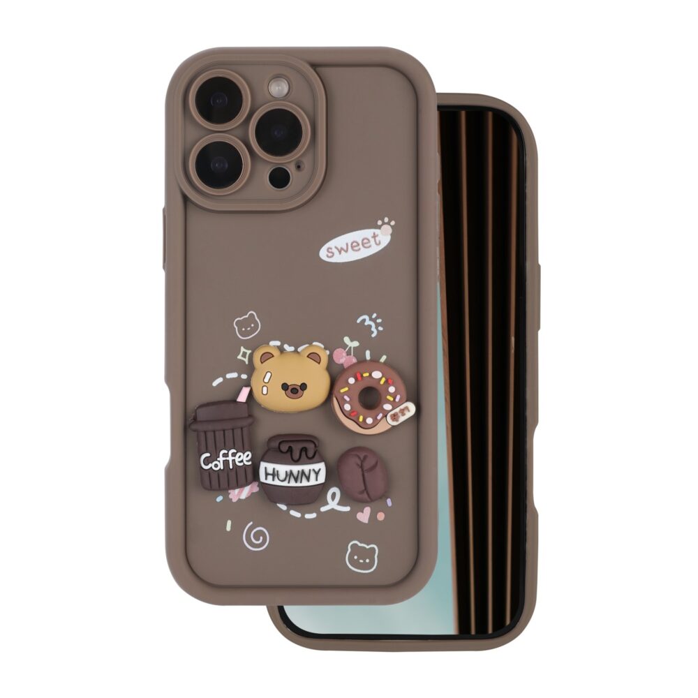 Ultra Trendy 3D case for iPhone 15 Pro 6,1" Coffee
