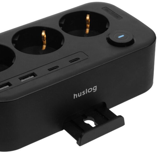 Huslog Power strip with phone holder HUS1056